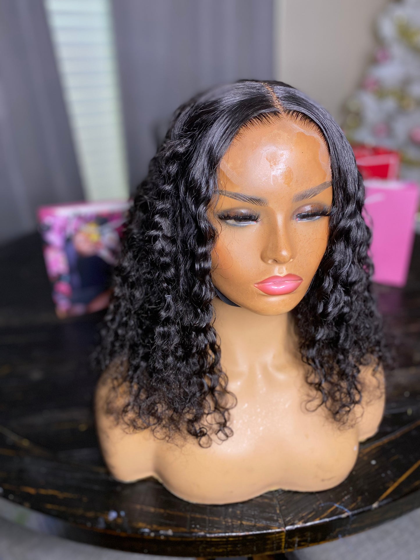 12 inch Deepwave 5*5 closure Glueless wig hd lace