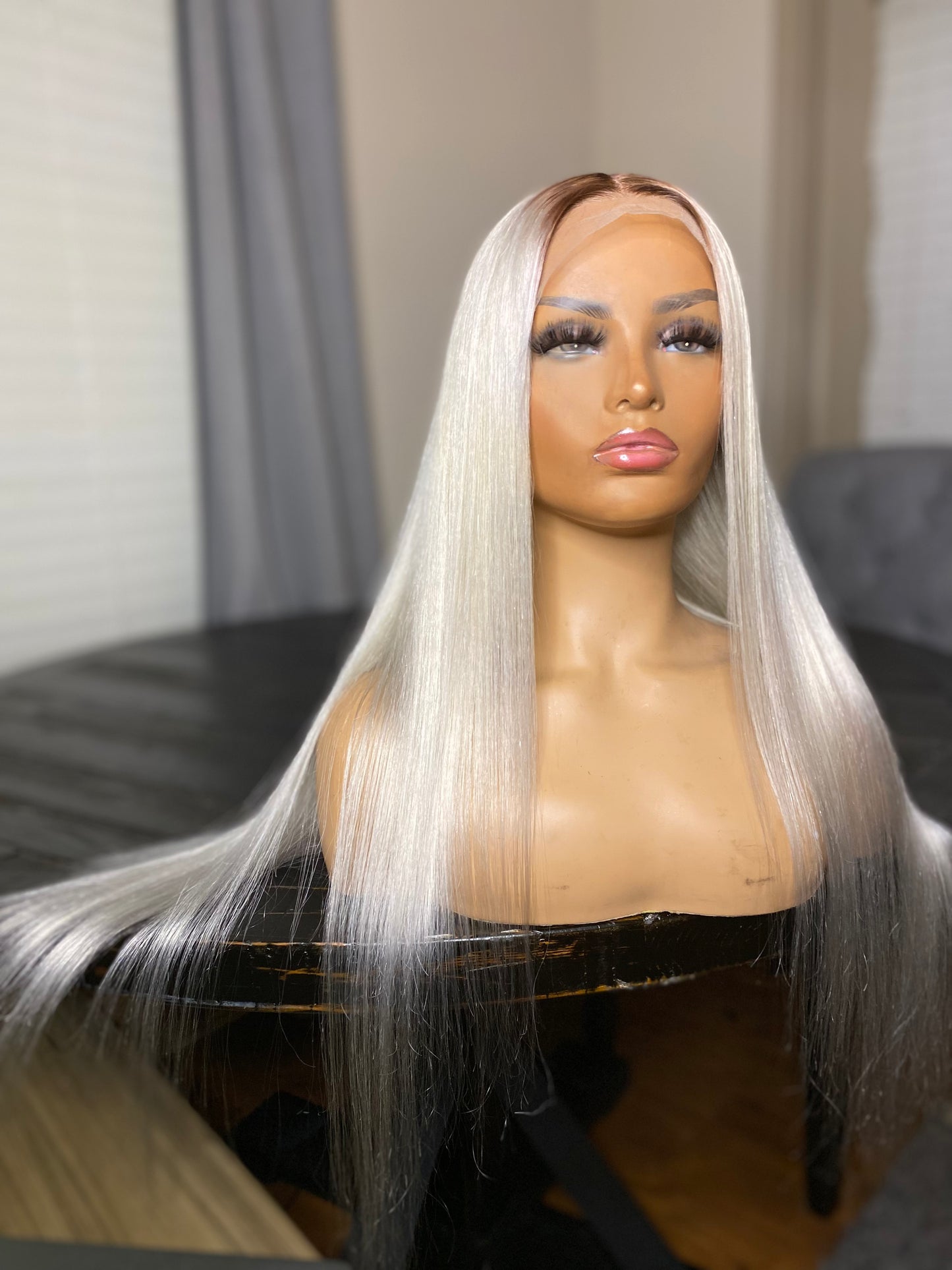 Glueless wig 26 inch frontal wig