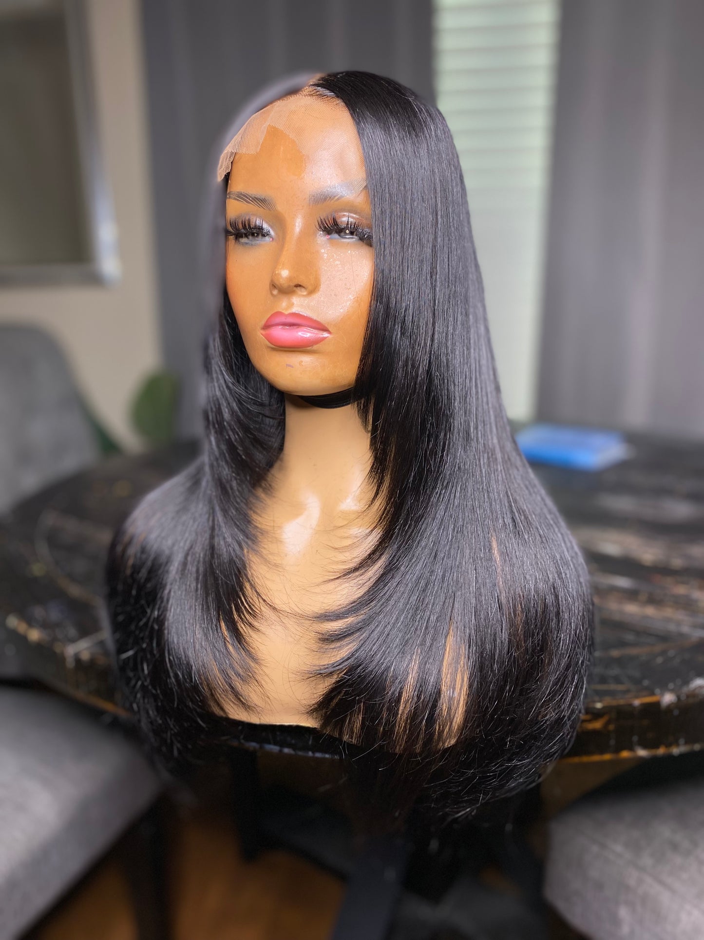 5*5 closure wig 20 inch