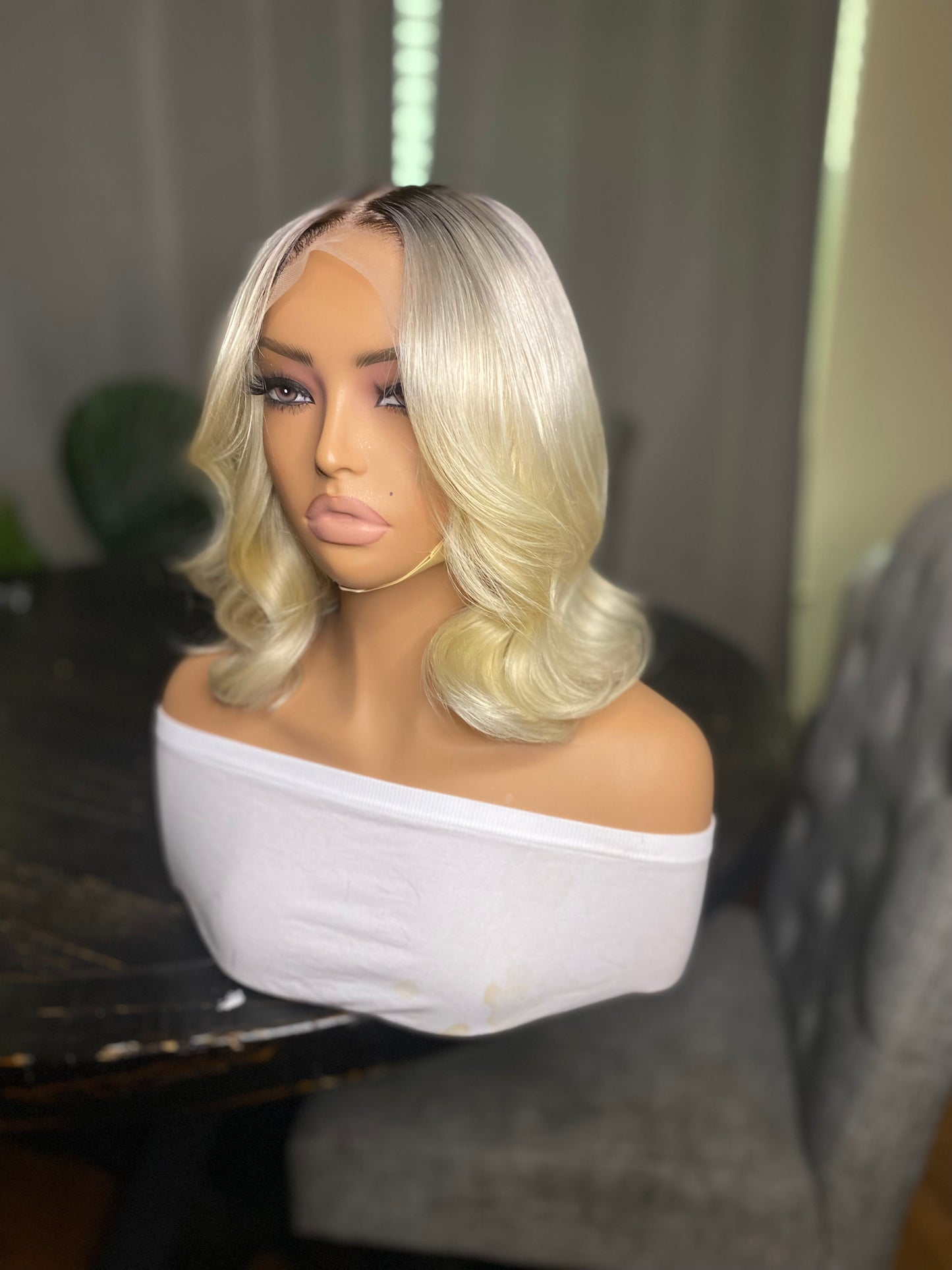 5x5 glueless 12 inch wig