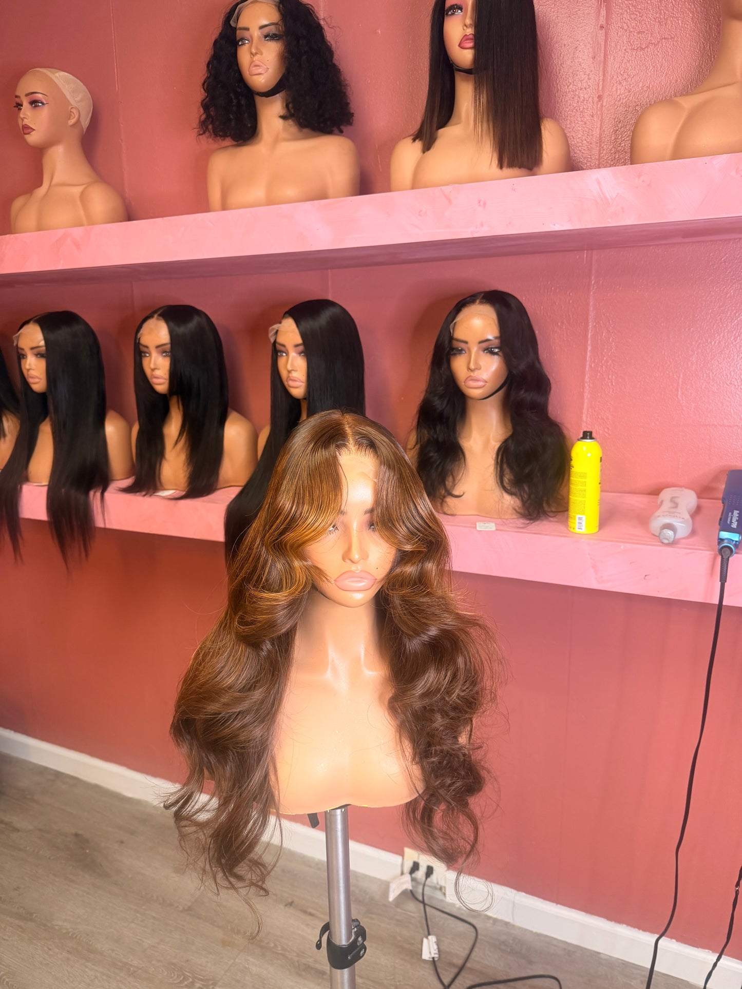 Brown with blonde highlights Glueless 24 inch