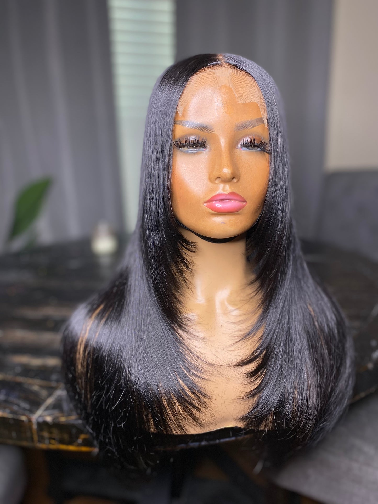 5*5 closure wig 20 inch