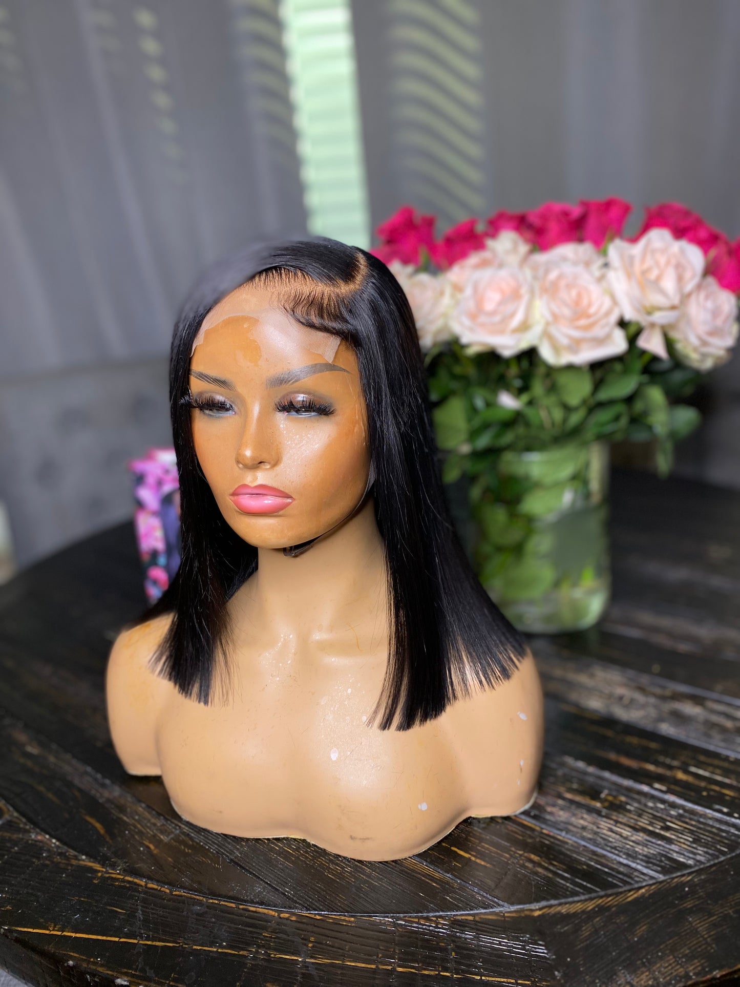 5*5 Glueless closure wig 12 inch