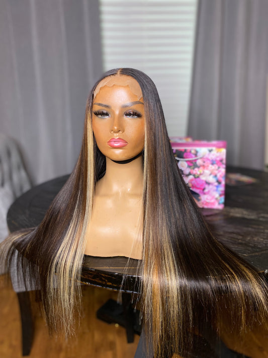 5*5 closure wig 24 inch