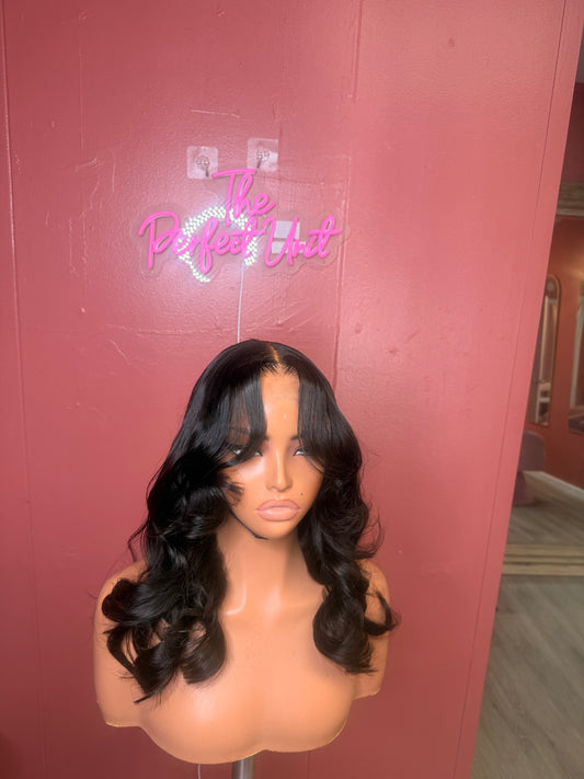 5x5 glueless wig 16 inch