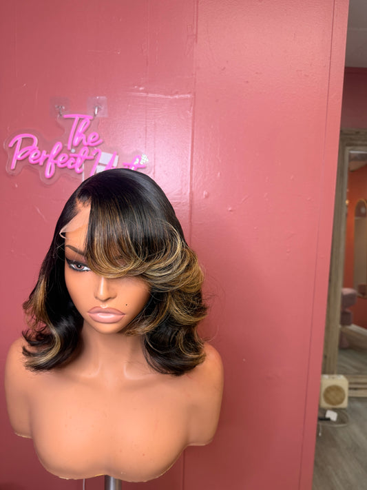 5x5 Glueless bob wig 12 inch