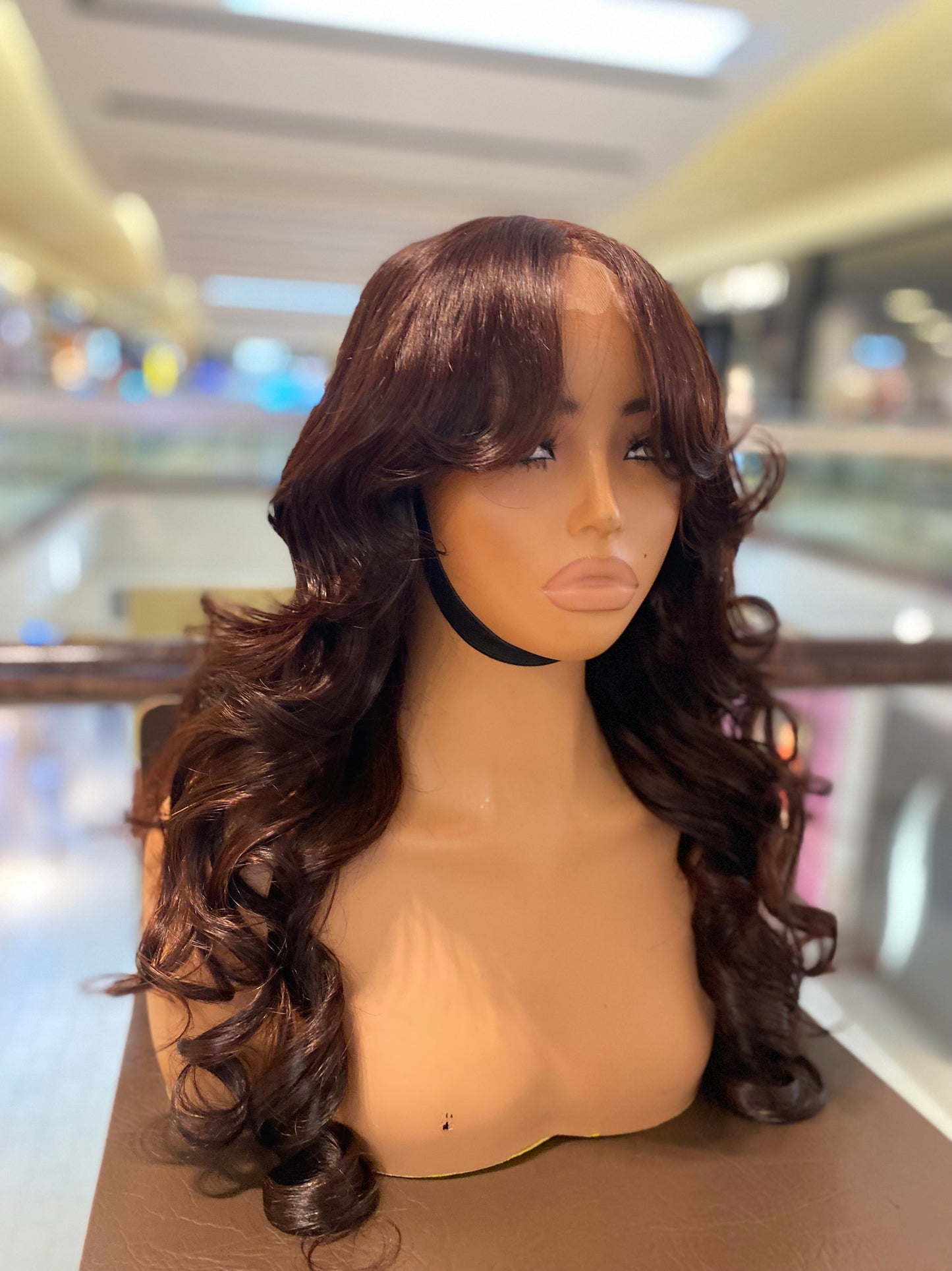 5x5 24 inch Glueless Curtain Bang W Layers