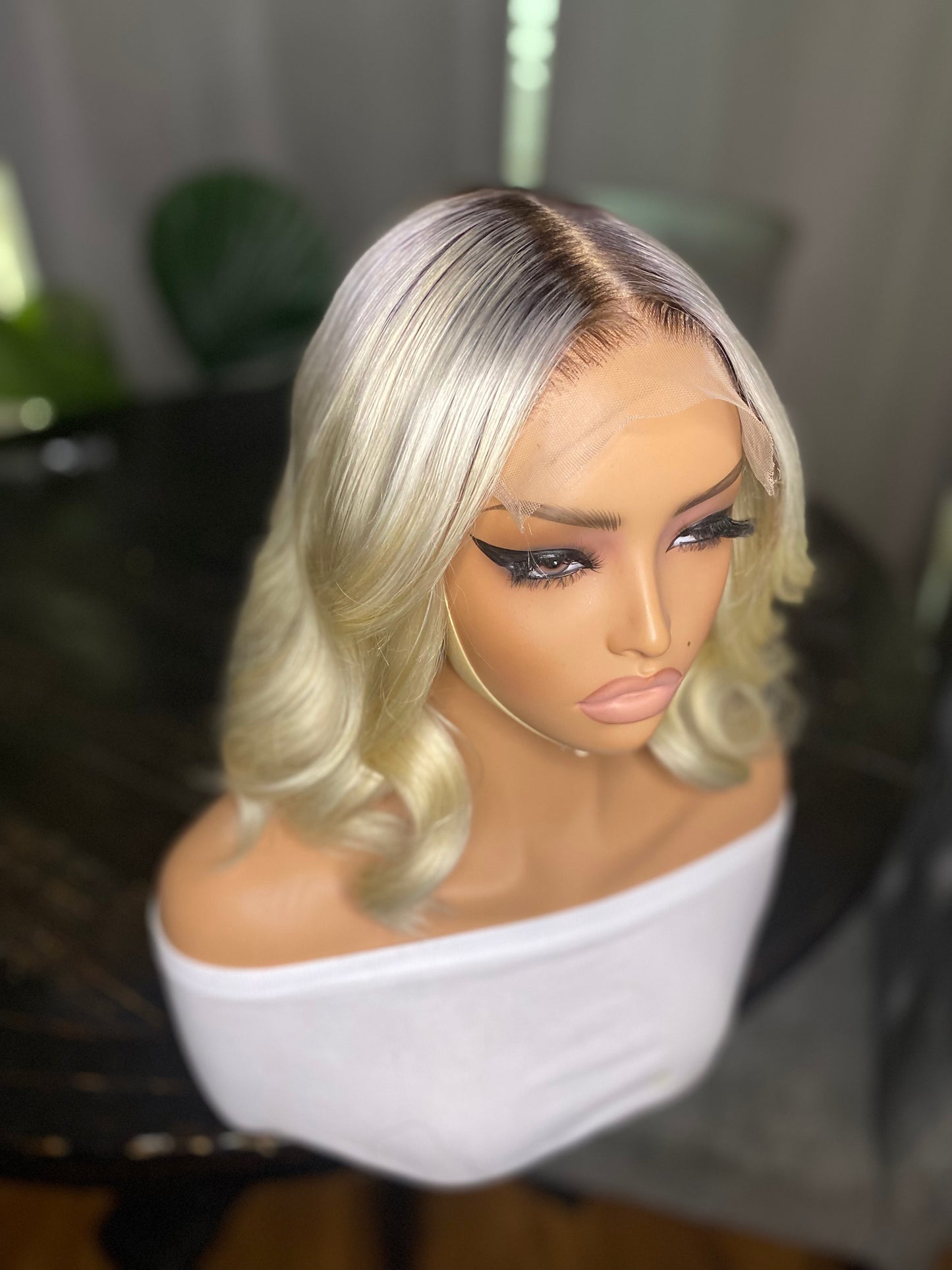 5x5 glueless 12 inch wig