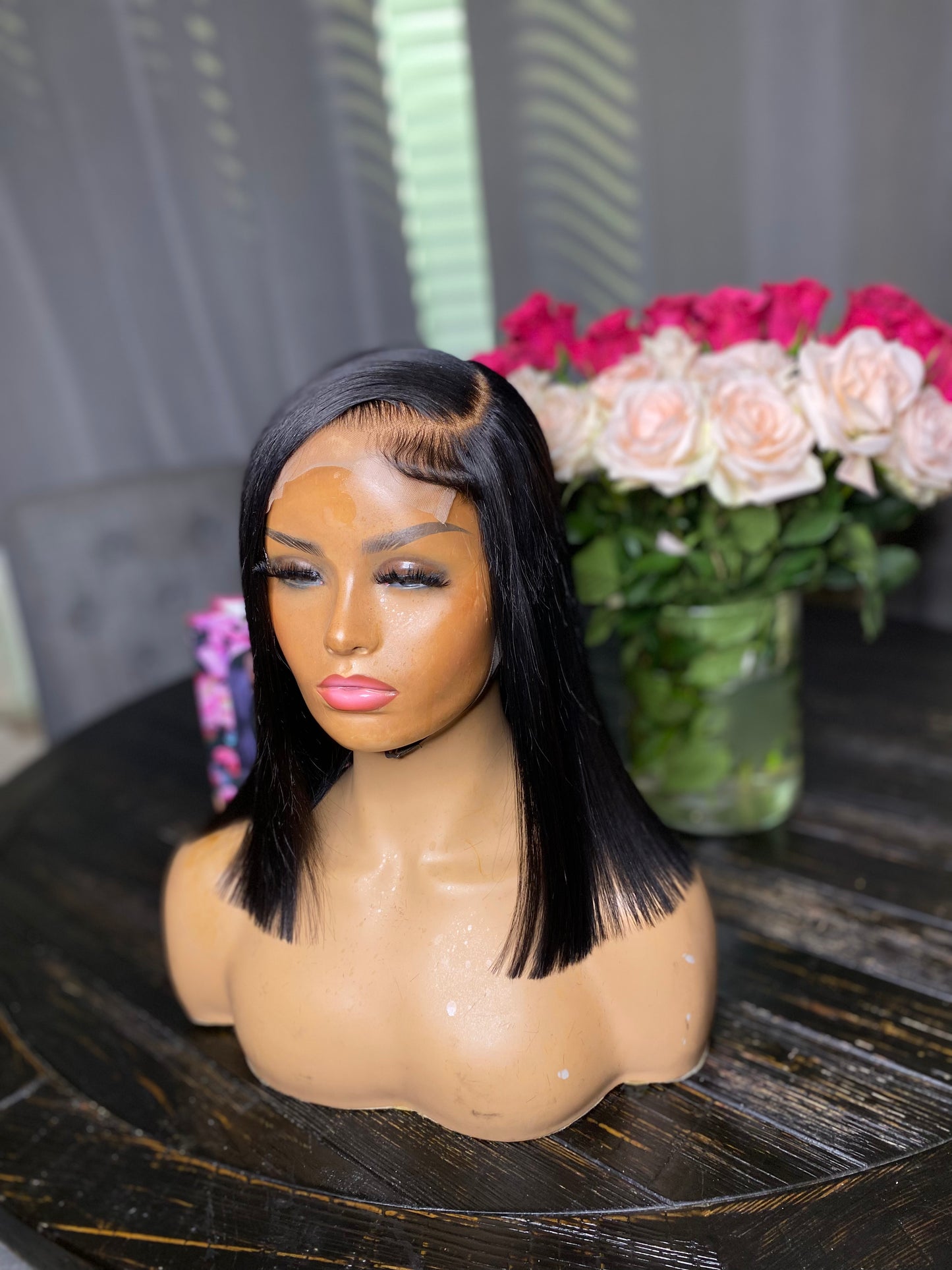 5*5 Glueless closure wig 12 inch