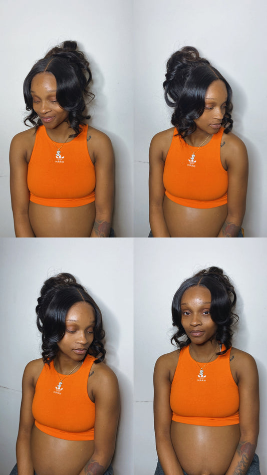 5*5 closure unit updo 22 inch