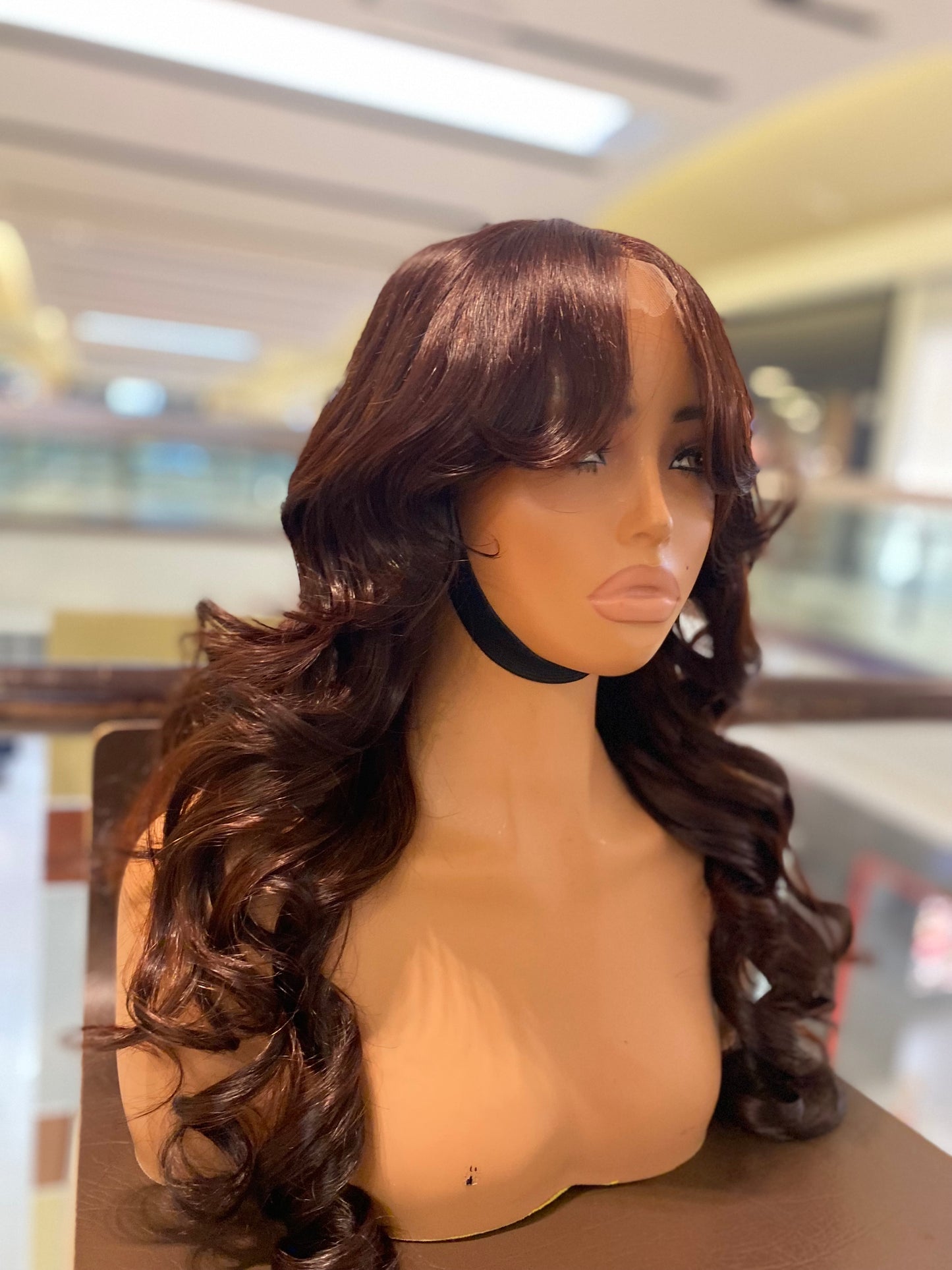 5x5 24 inch Glueless Curtain Bang W Layers