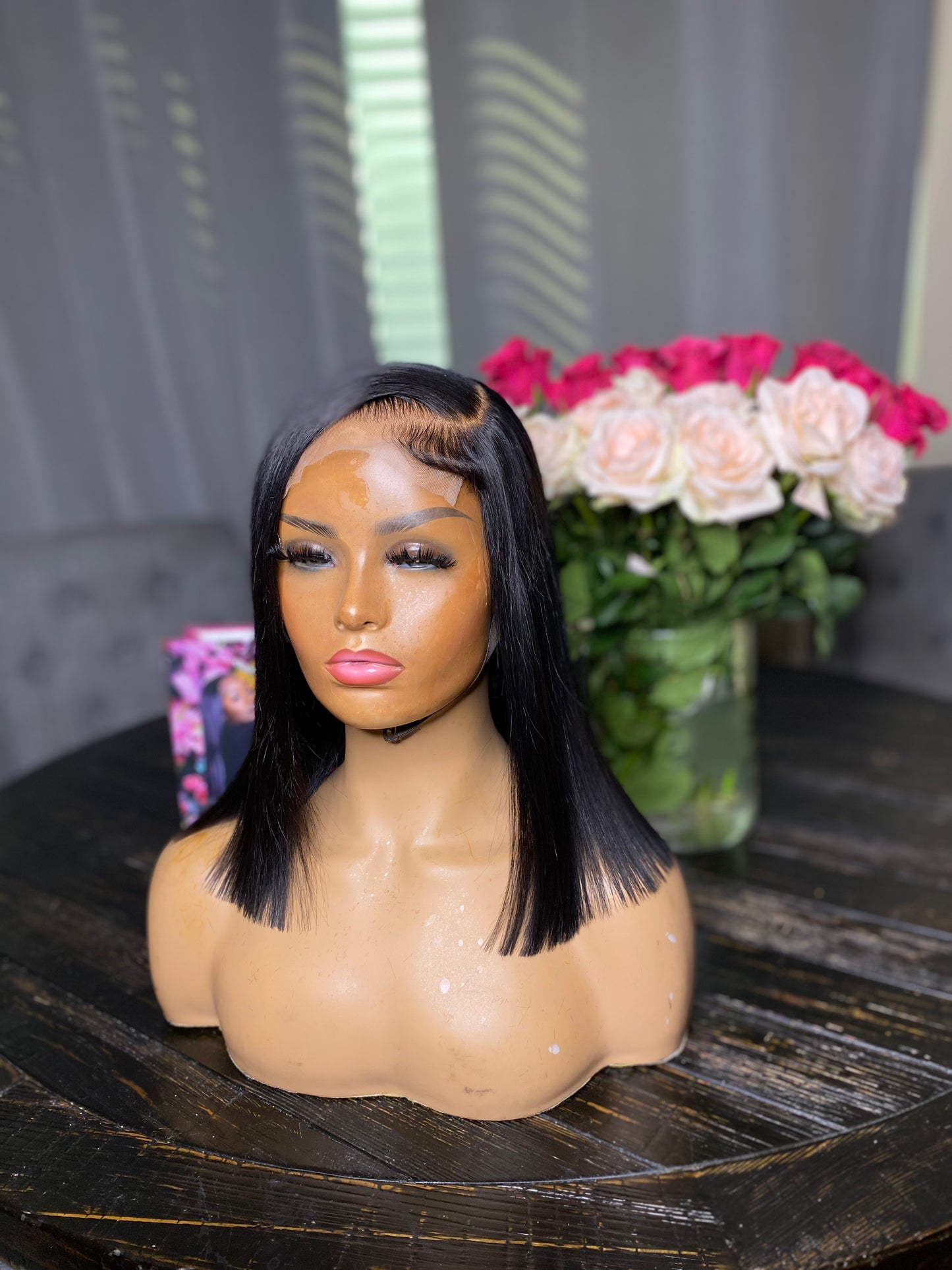 5*5 Glueless closure wig 12 inch
